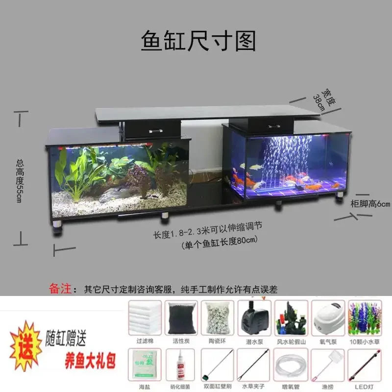 TV cabinet fish tank aquarium