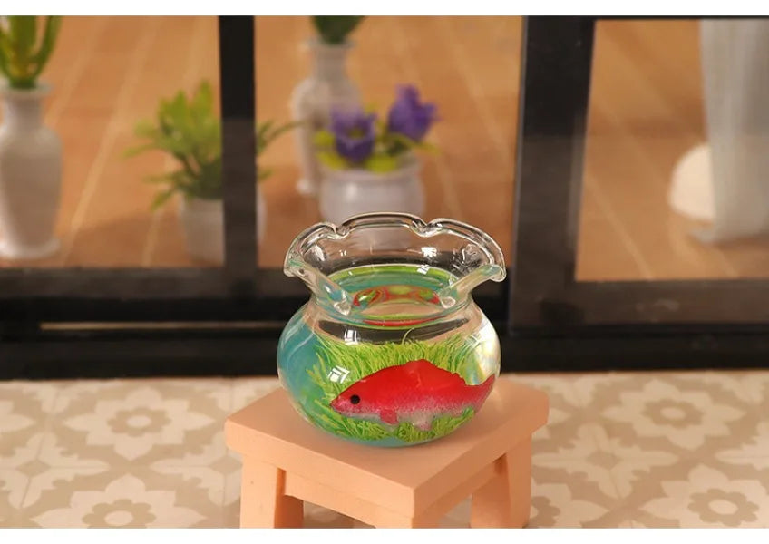 Charming Mini Fish Tank - Perfect Micro Landscape Decoration - Create a Charming Aquatic Display for Your Micro Landscape
