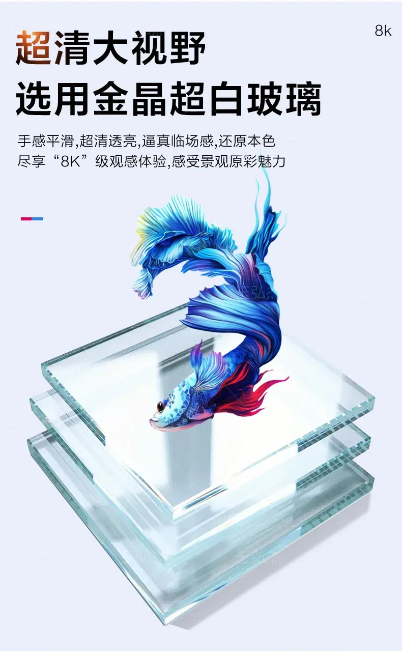 TV Cabinet Fish Tank Living Room Floor Aquarium Integrated Back Filter Loop One-Click Sewage Discharge