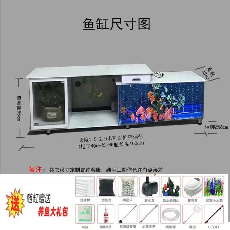 TV cabinet fish tank aquarium