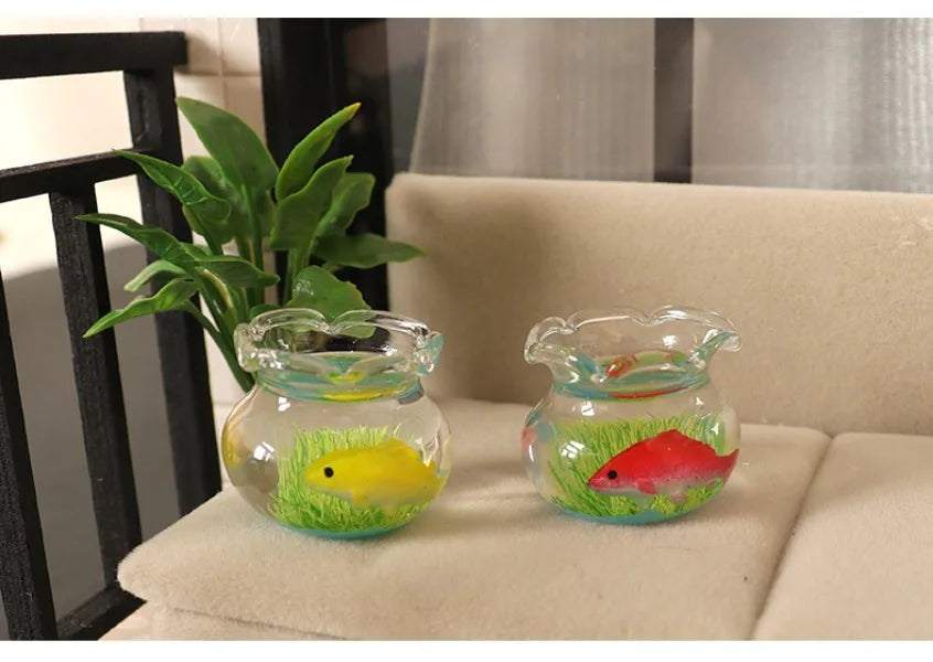 Charming Mini Fish Tank - Perfect Micro Landscape Decoration - Create a Charming Aquatic Display for Your Micro Landscape