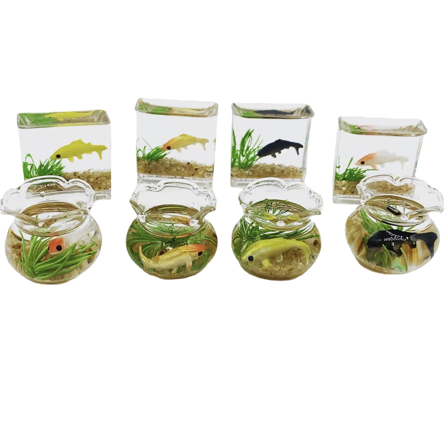 Charming Mini Fish Tank - Perfect Micro Landscape Decoration - Create a Charming Aquatic Display for Your Micro Landscape