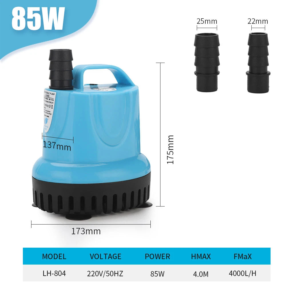 Aquarium Submersible Water Pump 10/18/25/45/60/85/105W