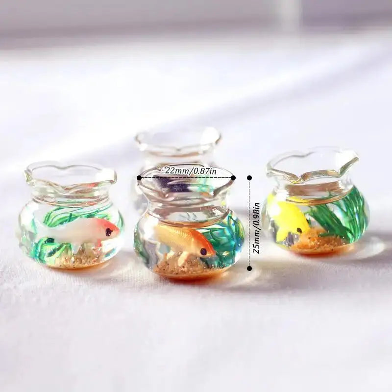 Charming Mini Fish Tank - Perfect Micro Landscape Decoration - Create a Charming Aquatic Display for Your Micro Landscape