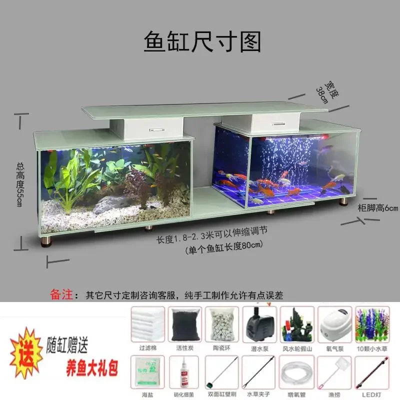 TV cabinet fish tank aquarium