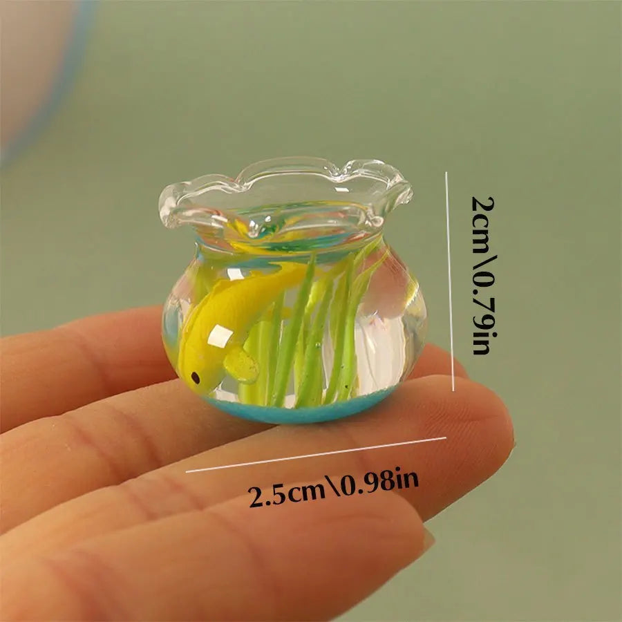 Charming Mini Fish Tank - Perfect Micro Landscape Decoration - Create a Charming Aquatic Display for Your Micro Landscape