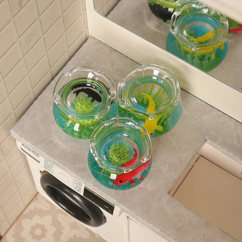 Charming Mini Fish Tank - Perfect Micro Landscape Decoration - Create a Charming Aquatic Display for Your Micro Landscape