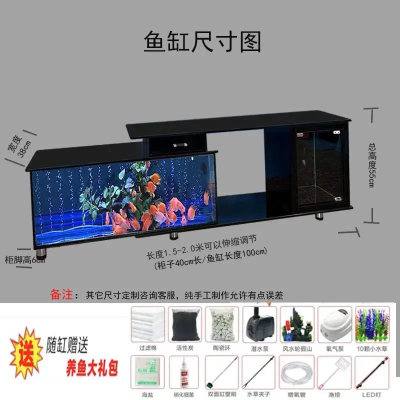 TV cabinet fish tank aquarium
