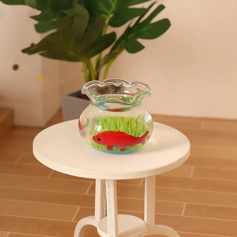 Charming Mini Fish Tank - Perfect Micro Landscape Decoration - Create a Charming Aquatic Display for Your Micro Landscape