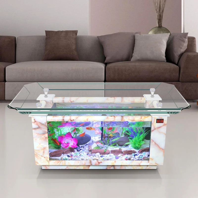 Luxury High Quality Rectangle Glass Fish Tank 25W Power