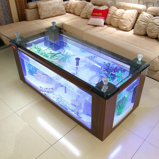 Luxury High Quality Rectangle Glass Fish Tank 25W Power