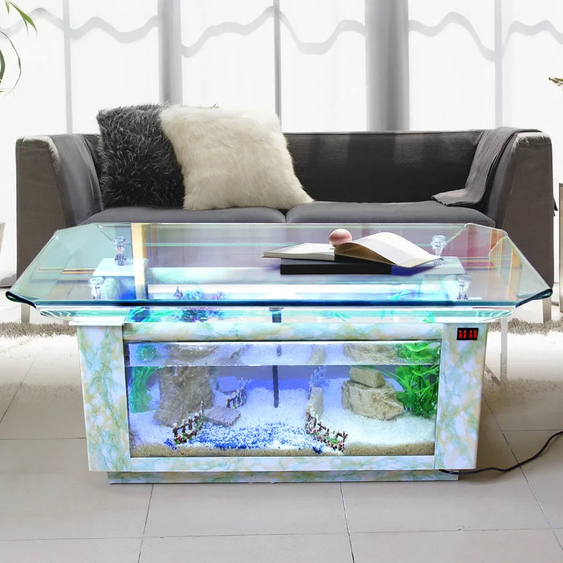 Luxury High Quality Rectangle Glass Fish Tank 25W Power
